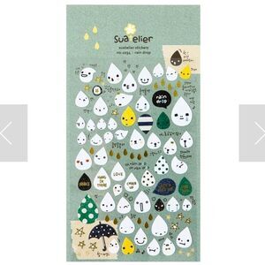 MochiThings- Rain Drop Faces Deco Sticker Pack